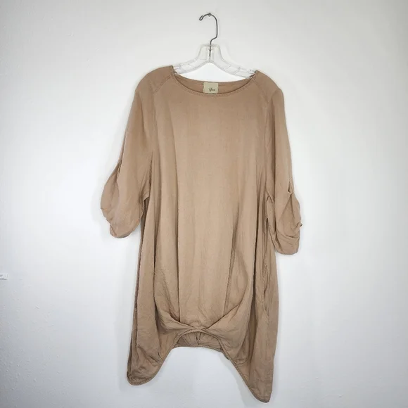 Yea Dresses | Yea 100% Linen Mumu Tan Dress S/M | Color: Brown/Tan | Size: M | Claudiabetty21's Closet